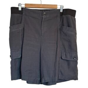Soft Surroundings Shorts Women X Large Gray Bayside Cargo Summer Lagenlook Beach